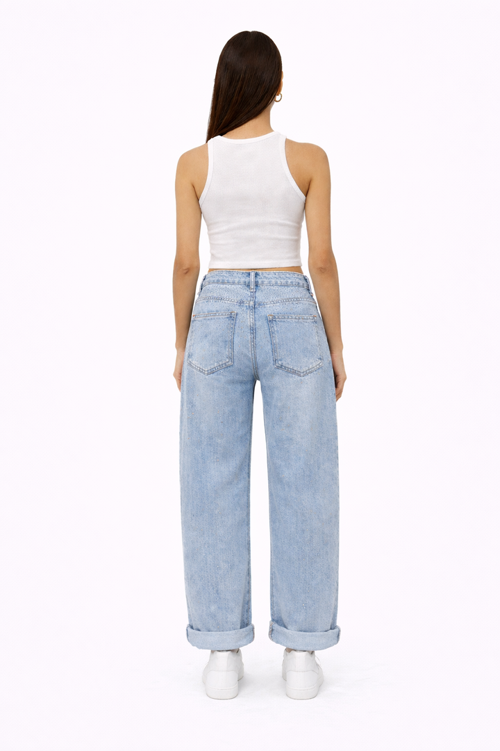 Elena Sparkle Balloon Jeans – Light Blue HelloMiss H886-8