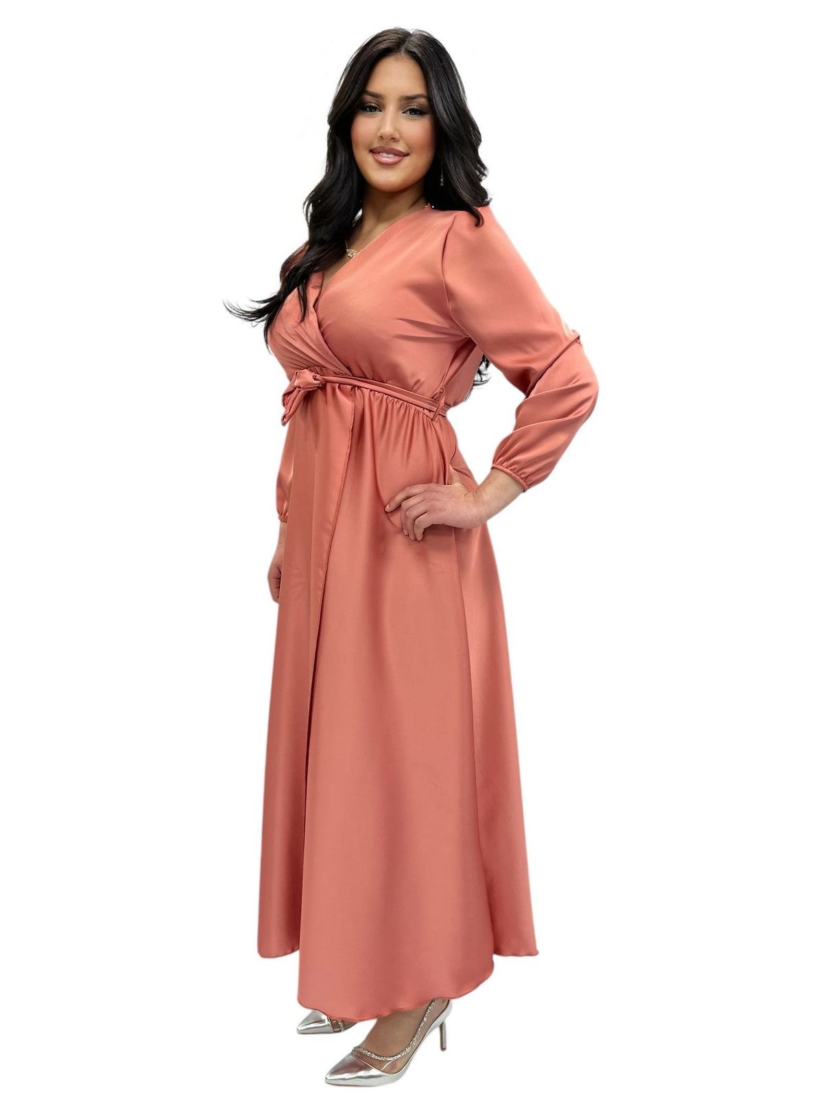 Lange jurk satijn Latifa