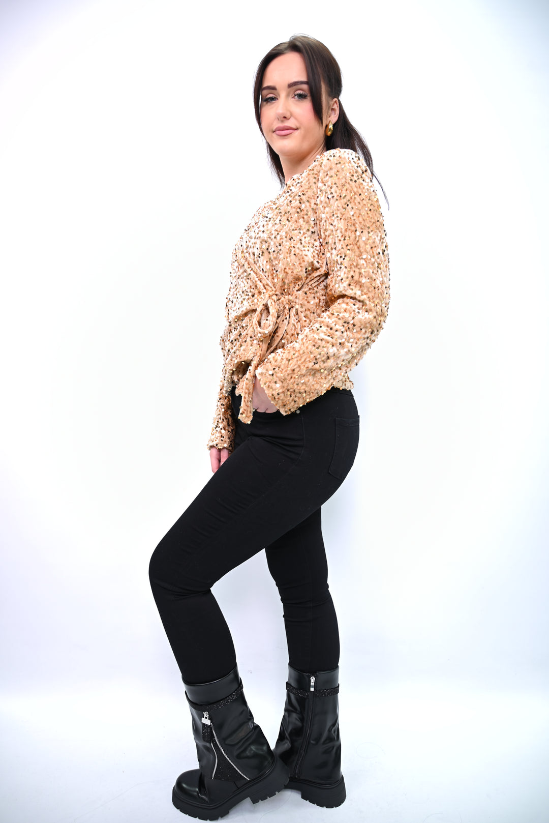 Pailletten Wrap Top 65561