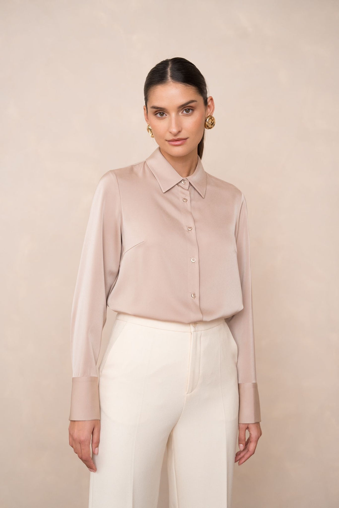 Blouse satijn Champagne Drift CH-7973