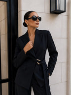 Elegant Wide-Leg Tailored Trousers 3284