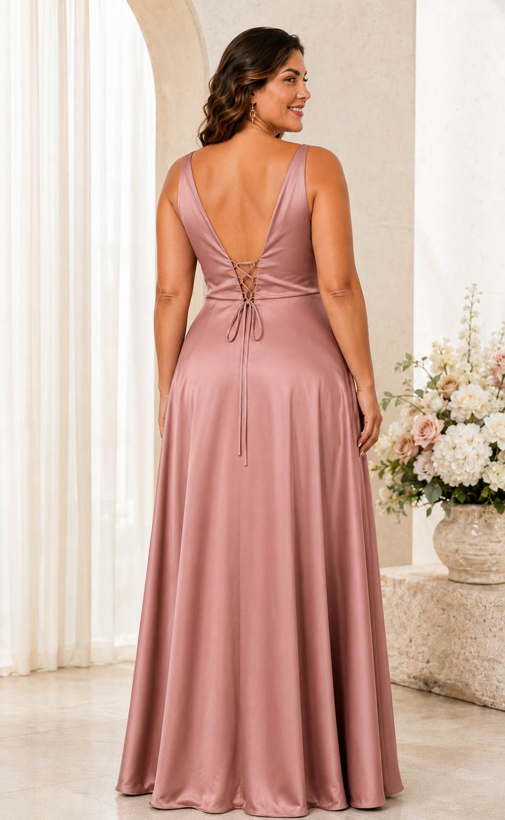 Elara Queen Size Satijnen Galajurk R8343G