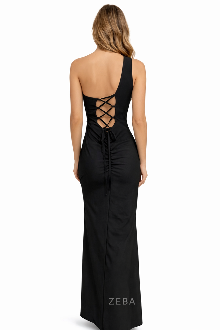 ZEBA One-Shoulder Elegance Maxi Dress 31737