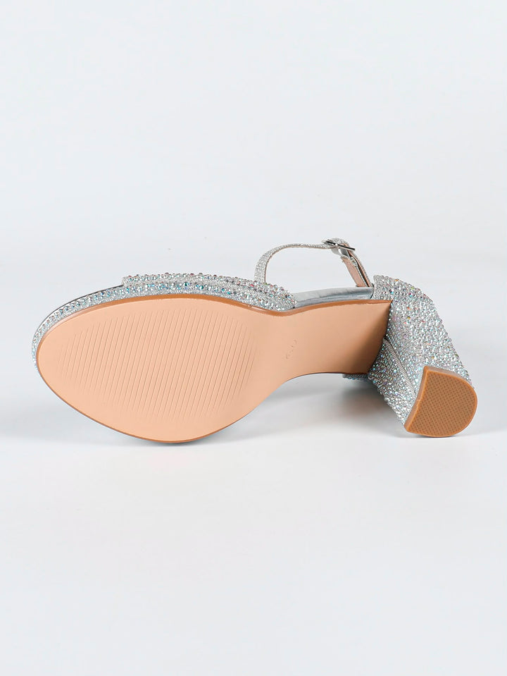 Celestia Crystal Block Heels Y490