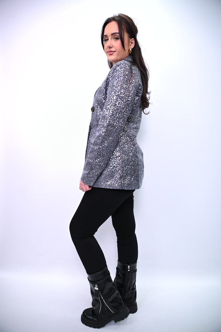 Blazer Paillette Sequin Blazer Cherry Koko 8309