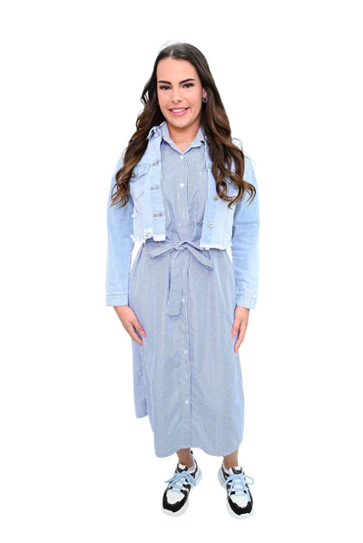 Jurk gestreept 39805