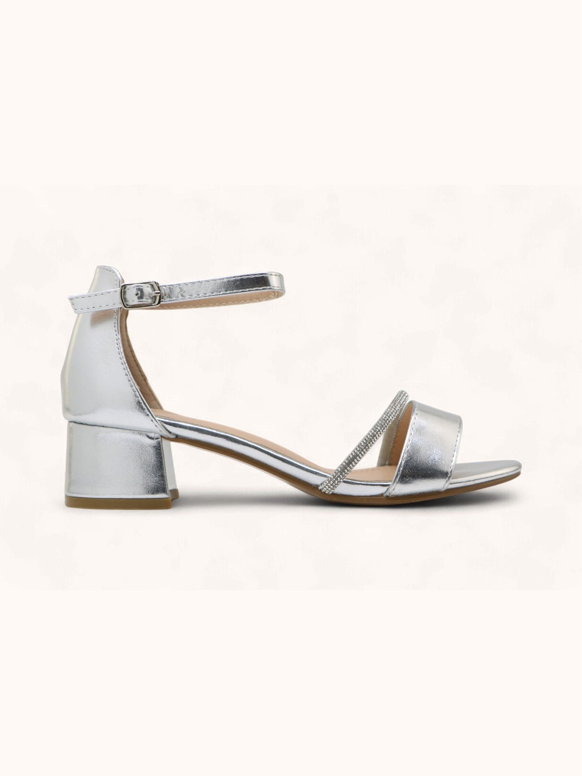Zilveren Elegante Sandalet met Strass 3527-30