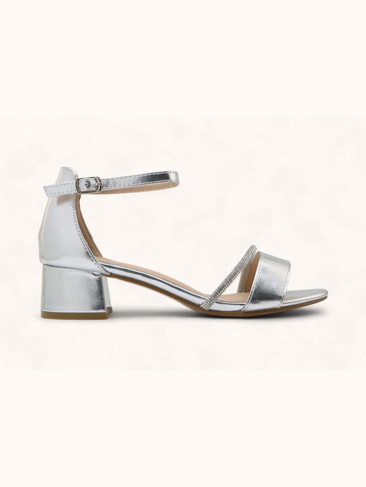 Zilveren Elegante Sandalet met Strass 3527-30