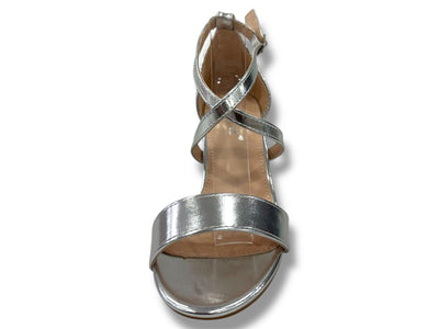 Stijlvolle Metallic Sandalen met Blokhak FI-218