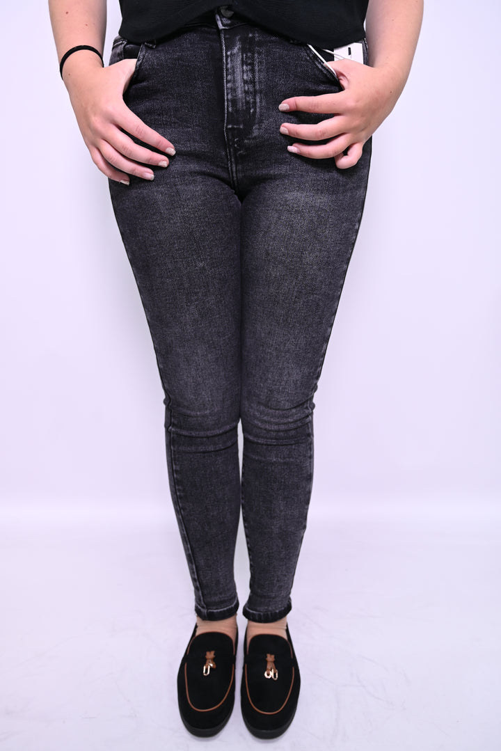 Dark Grey Skinny Jeans met Stretch – Comfort & Stijl in Eén HelloMiss HM5348-3