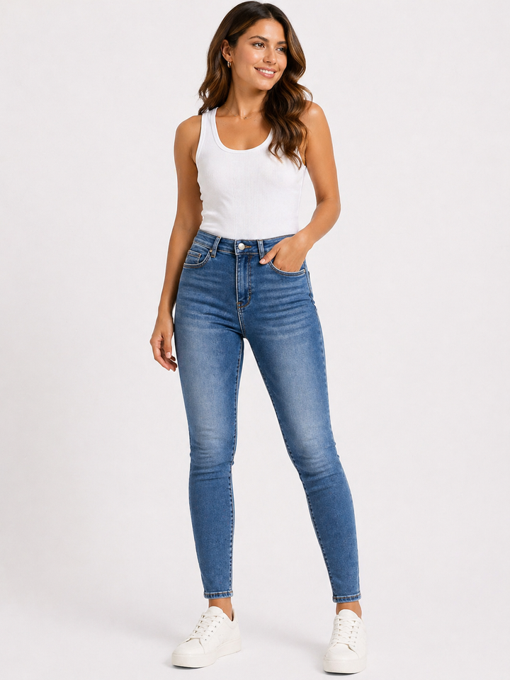 Push-Up Skinny Jeans High Waist – Medium Blauw VS Miss XJ182