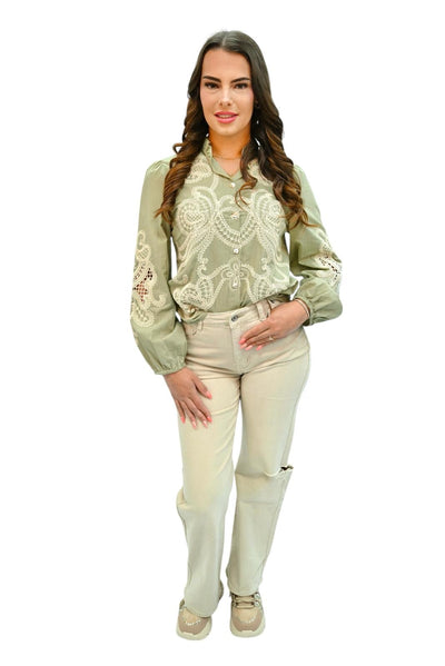 Blouse geborduurd 350