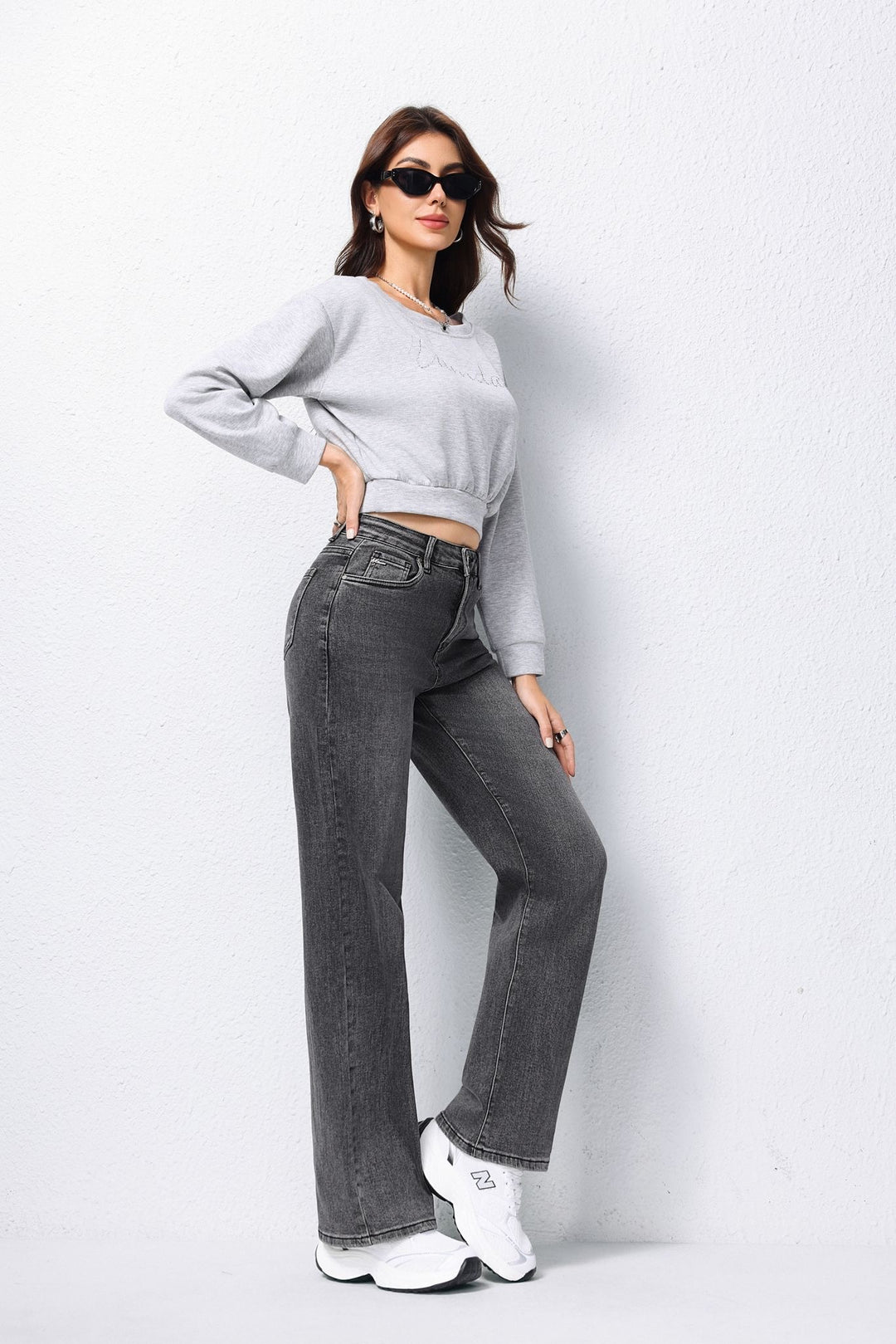 Slate Straight High-Rise Jeans HelloMiss HM5350-5
