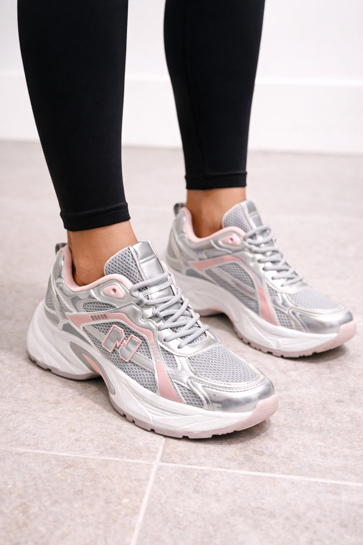 Silver Rose Chunky Sneakers YY-146
