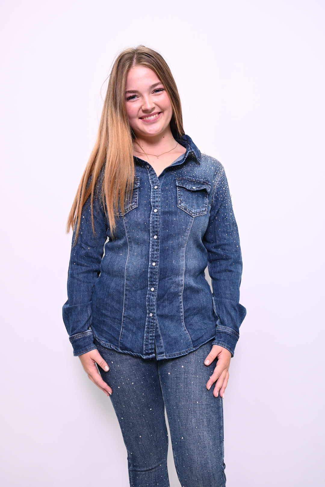 Sparkle Denim Blouse M2293