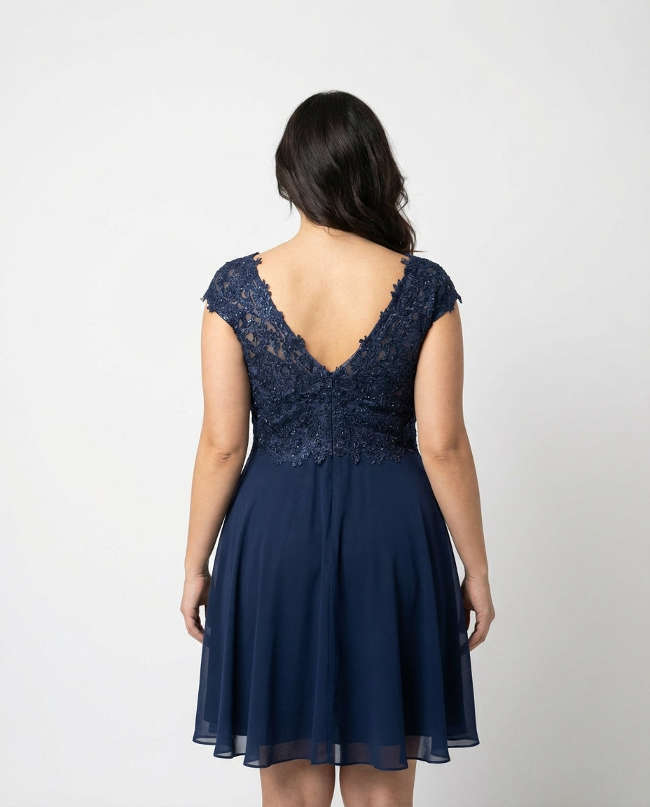 Cocktailjurk Queensize Émeraude Élégance 9409