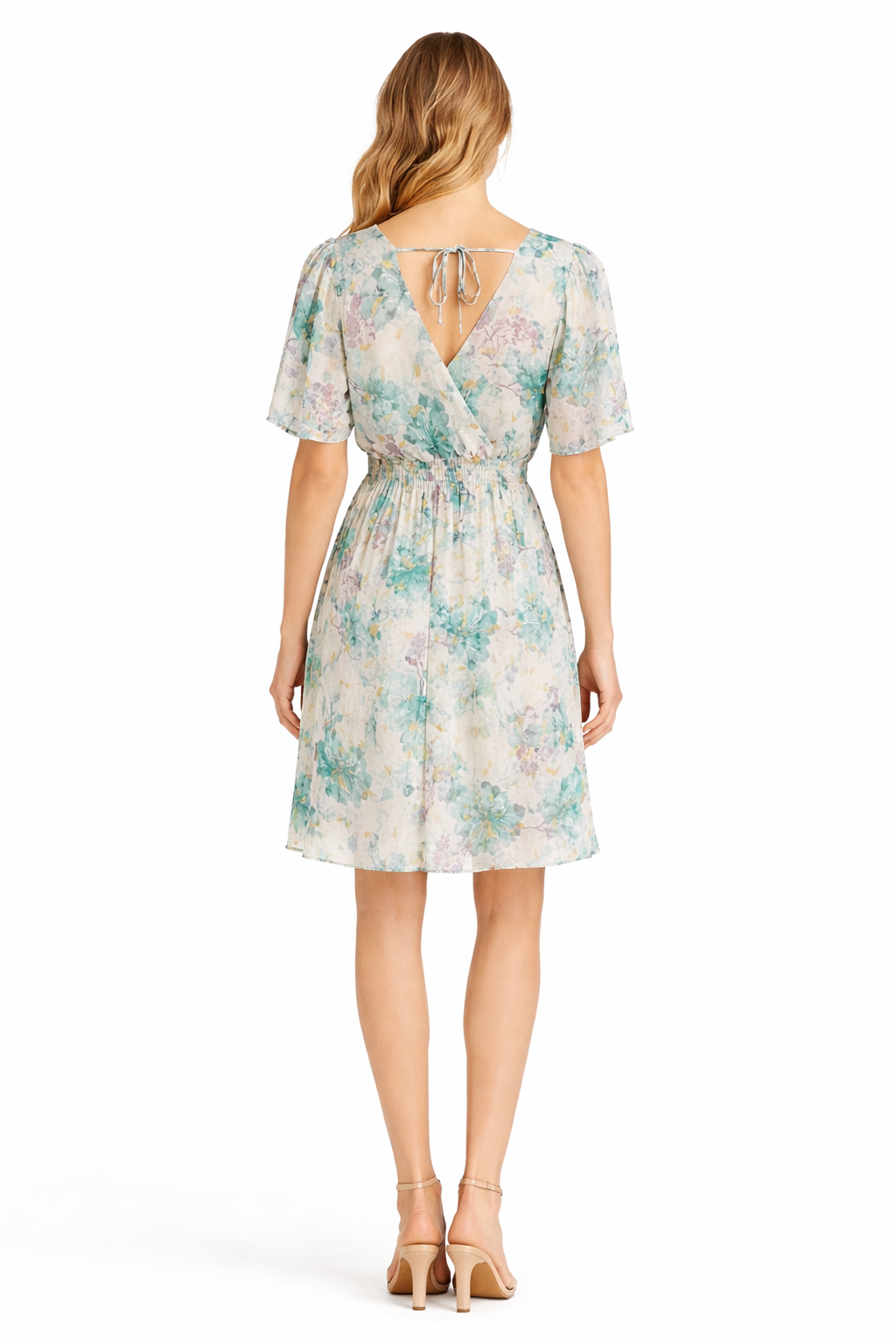 Luna Floral Zomerjurk met Gouden Details 55162
