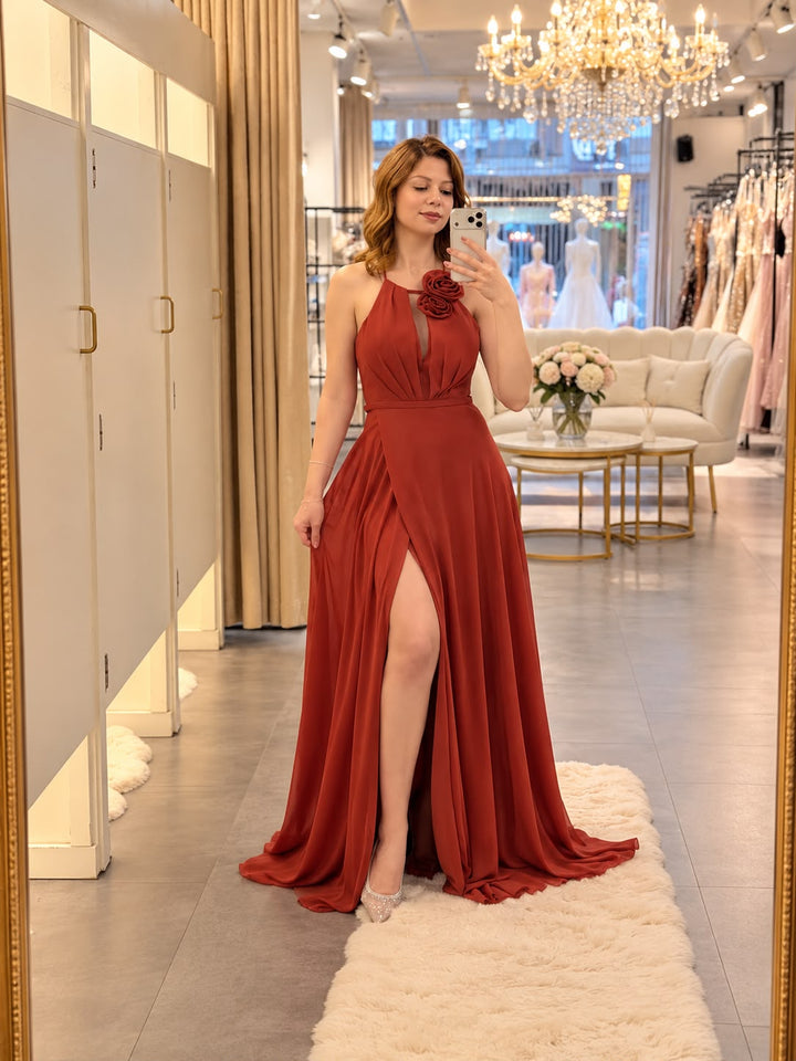 Celeste Chiffon Gala Dress 80557