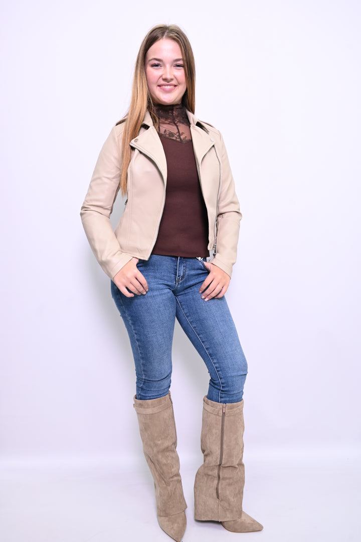 Luna Suède Dameslaars – Zandkleur 9501A