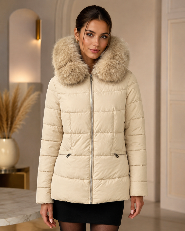 Elena Puffer Jas met Afneembare Bontkraag
OB268012