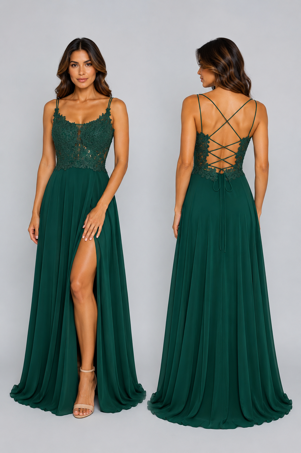 Celestia Lace Evening Dress 9206