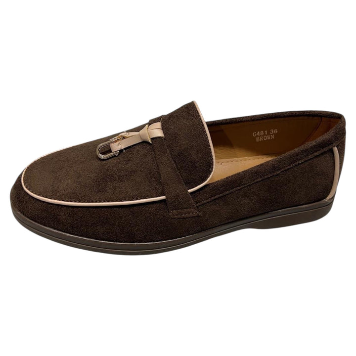 Suède Loafer met Gespdetail – Elegant Comfort G481