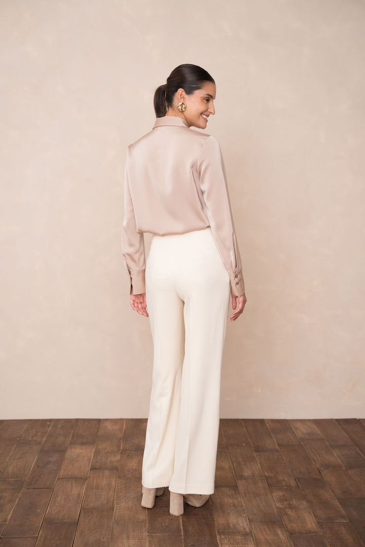 Blouse satijn Champagne Drift CH-7973