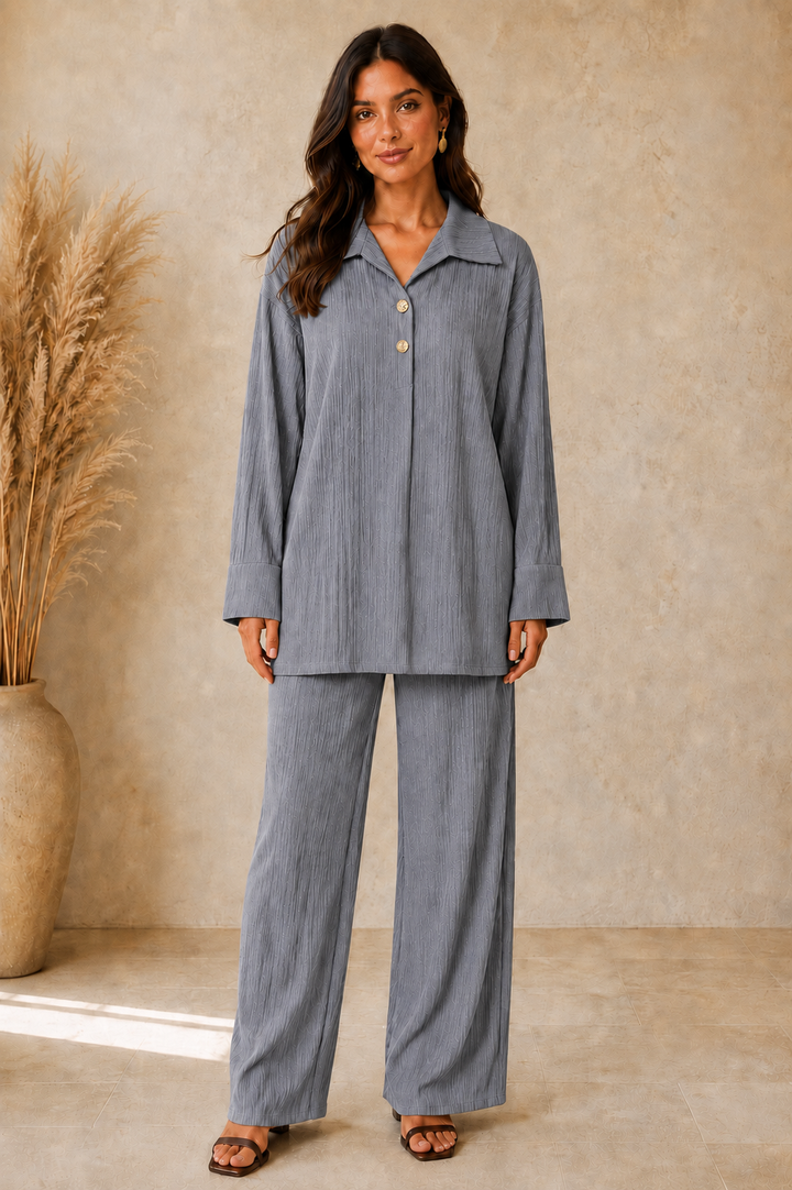 Amélie Luxe Ribbed Two-Piece Set