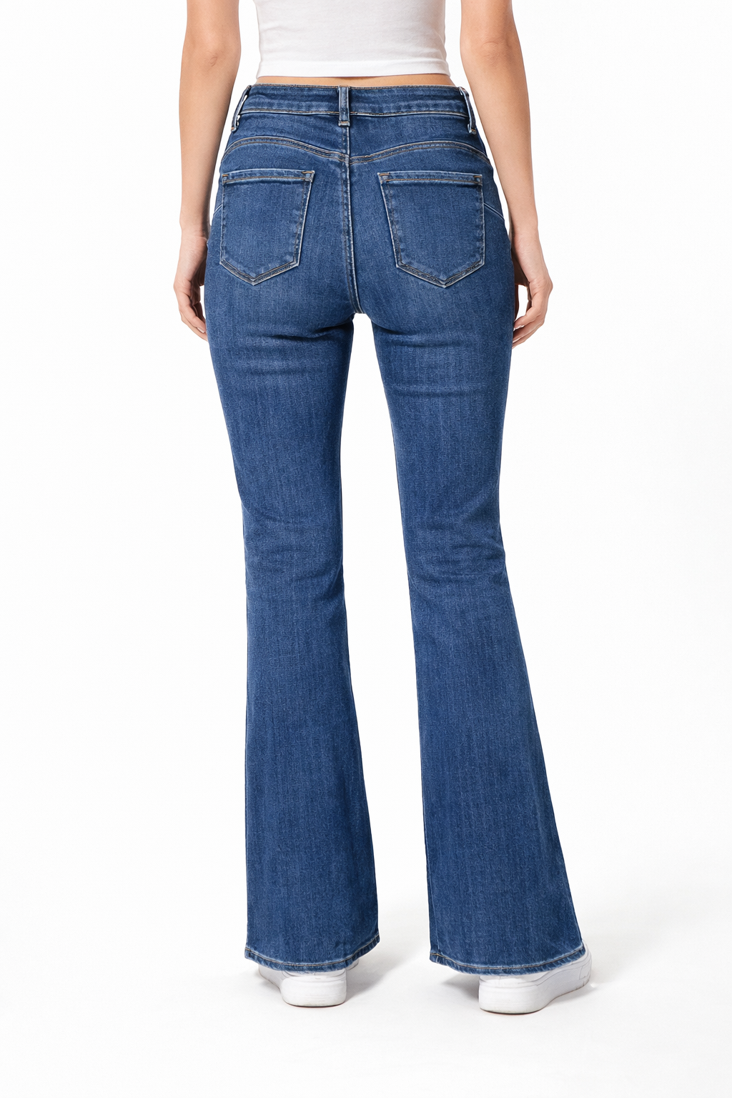 Premium Flare Fit Jeans – Mid Blue Wash G-Smack M637