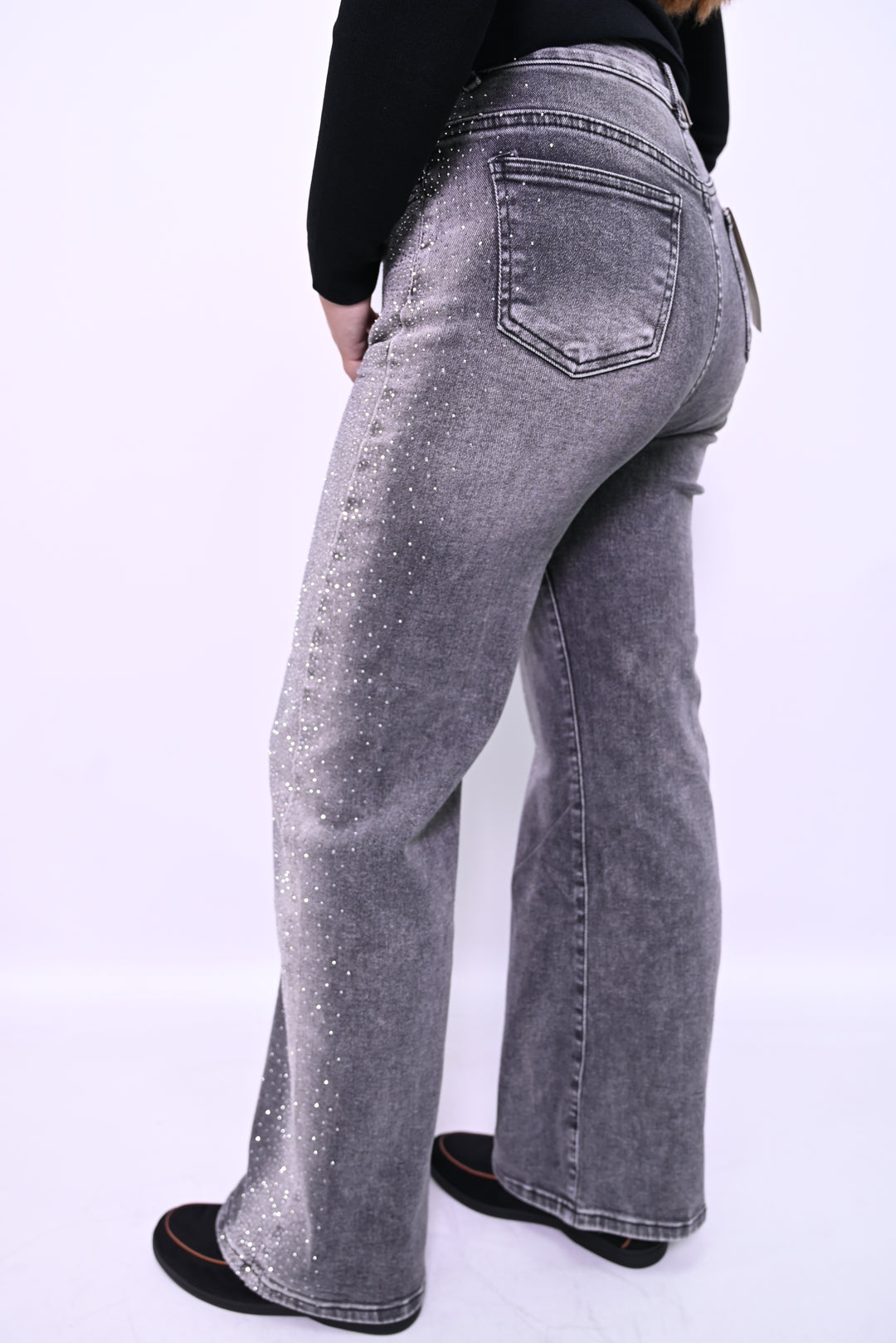 Grijze Glitter Jeans – Glamour Meets Comfort
HelloMiss H919-3