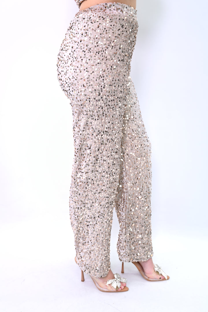 Noir Scintille Broeken Paillette met voering 10460