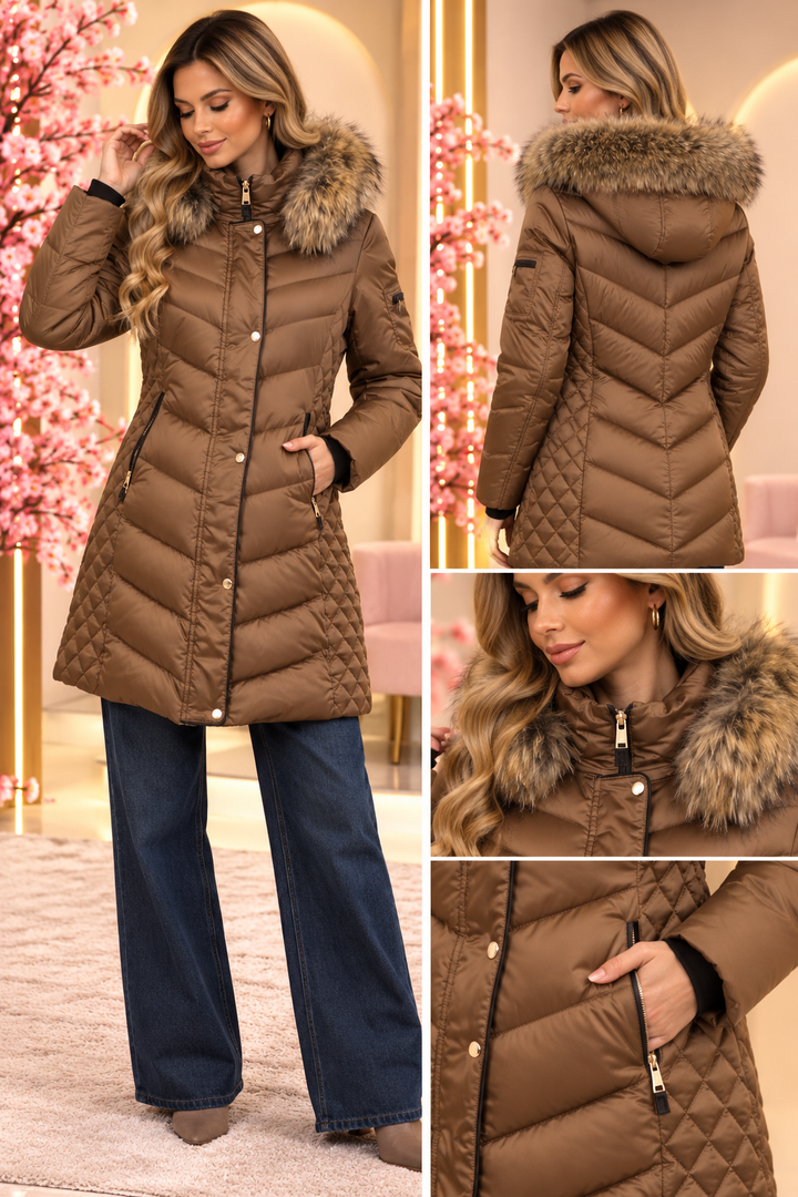 Aurora Luxe Faux Fur Puffer Coat NA6005