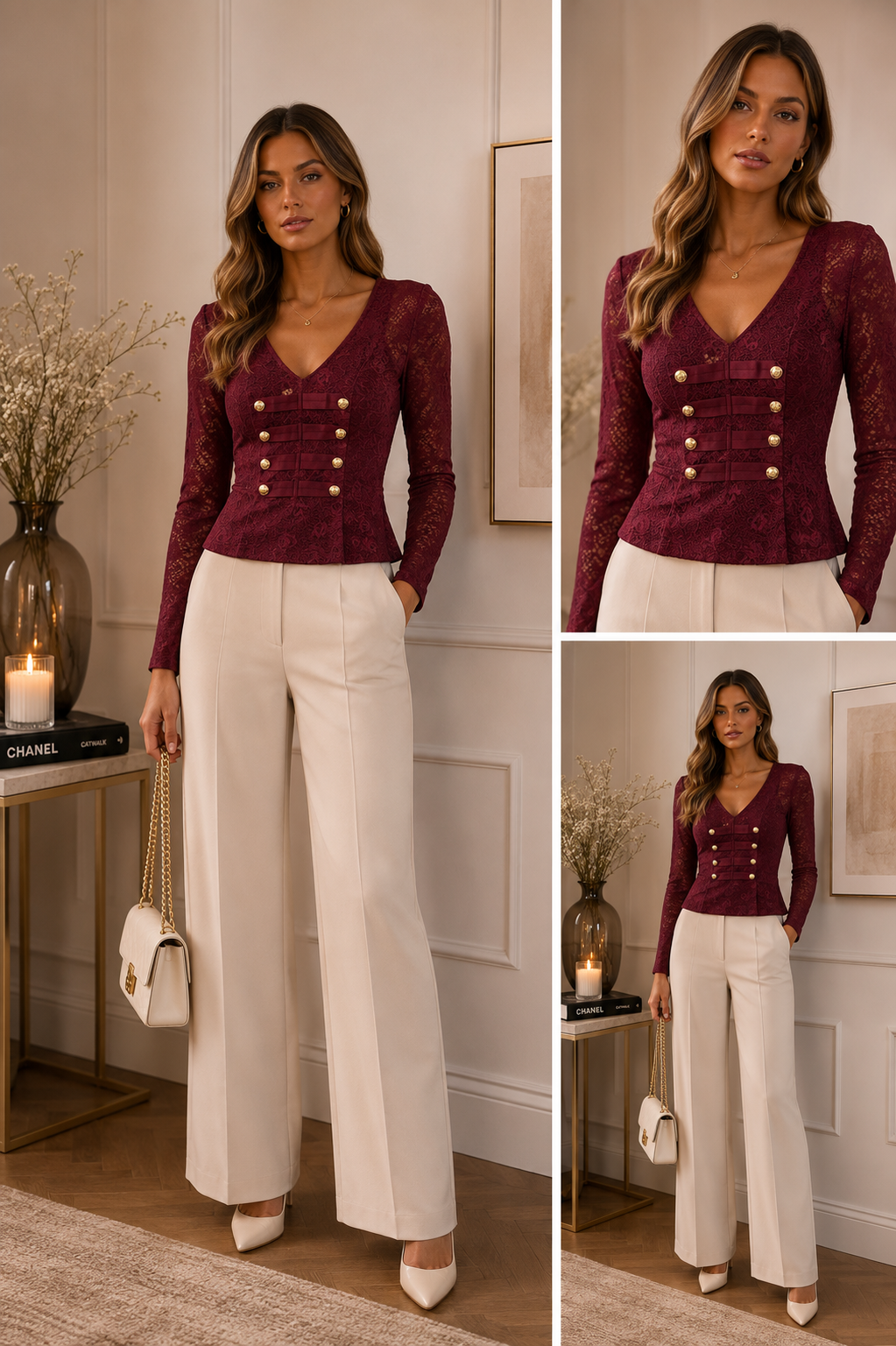 Monarch Lace Button Top 26592