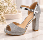 Glamour Sparkle Platform Pumps – Gold & Silver BLXW7312