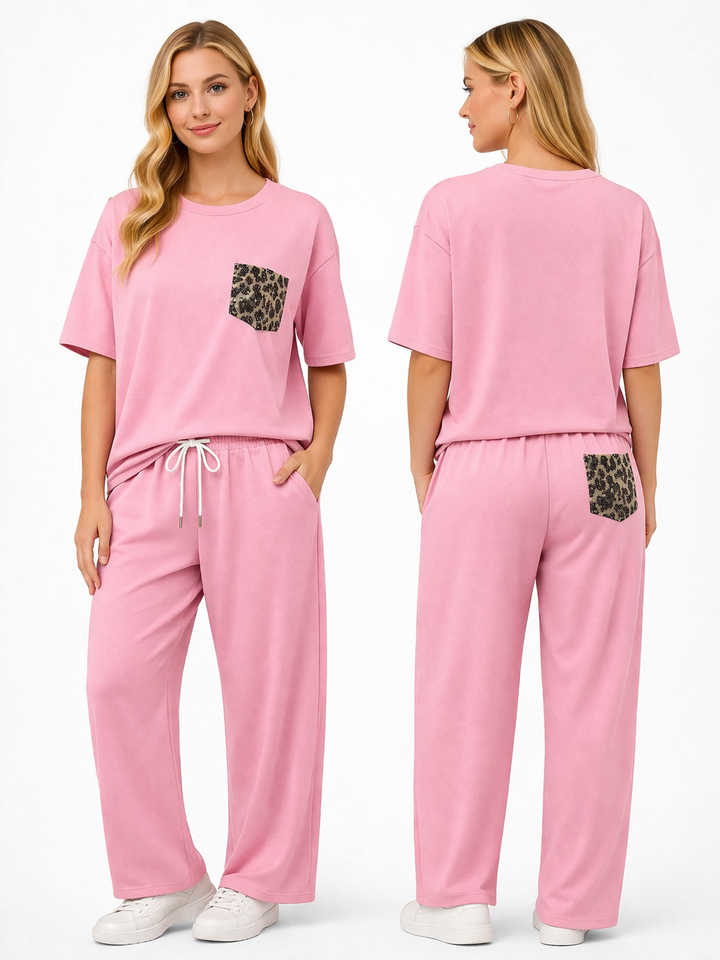 Leopard Pocket Lounge Set – Wide Leg Edition 2372