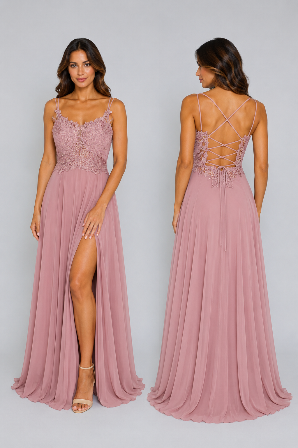 Celestia Lace Evening Dress 9206