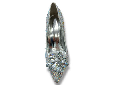 Glinsterende Luxe Hakken met Strass en Bloemdecoratie EG1640B