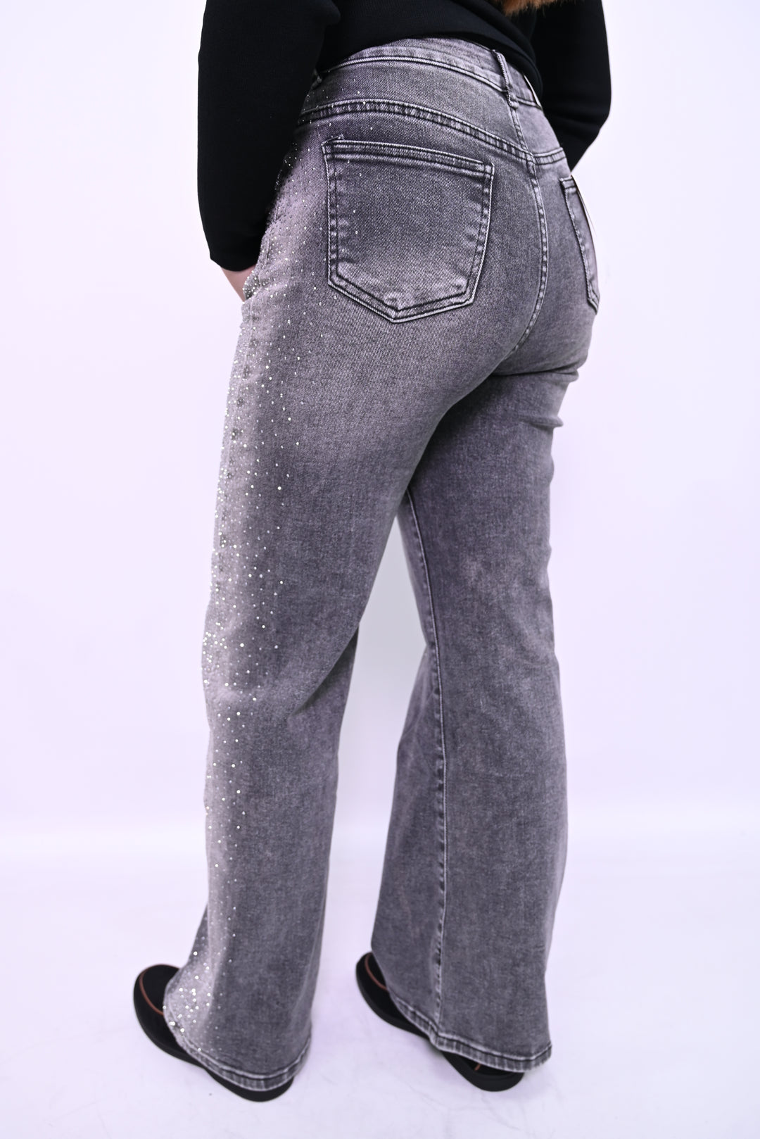 Grijze Glitter Jeans – Glamour Meets Comfort
HelloMiss H919-3