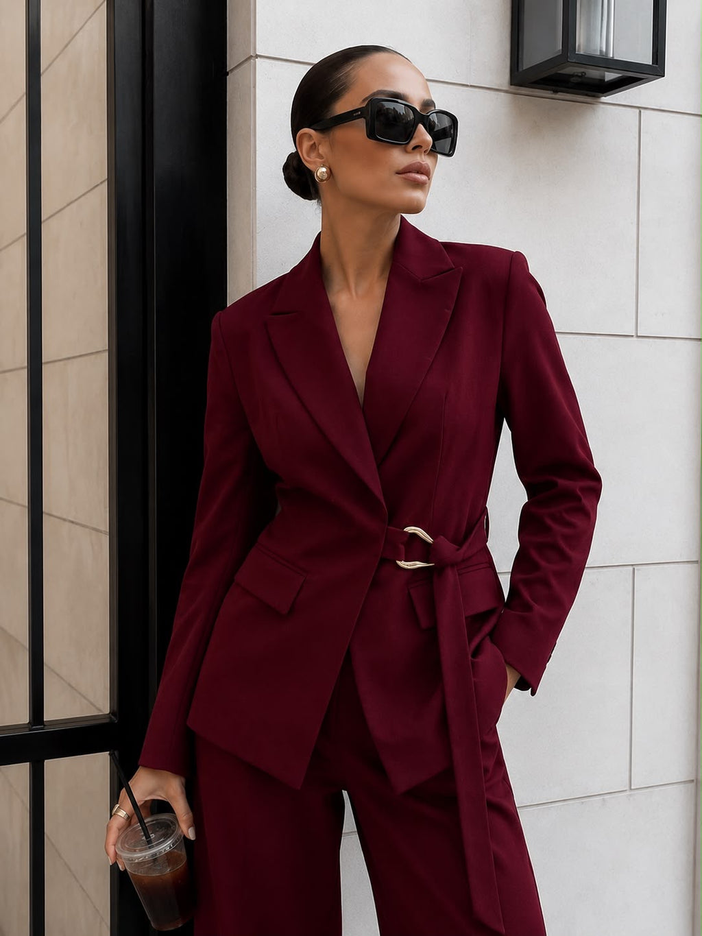 Elegant Wide-Leg Tailored Trousers 3284