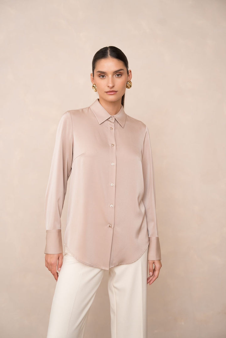 Blouse satijn Champagne Drift CH-7973