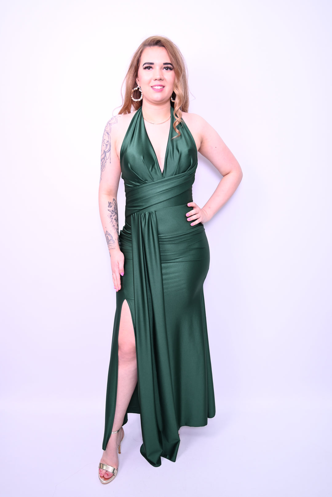 avondjurk met split Middernachtglans 31381