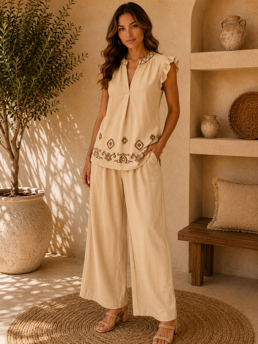 Luna Linen Lounge Set 83917