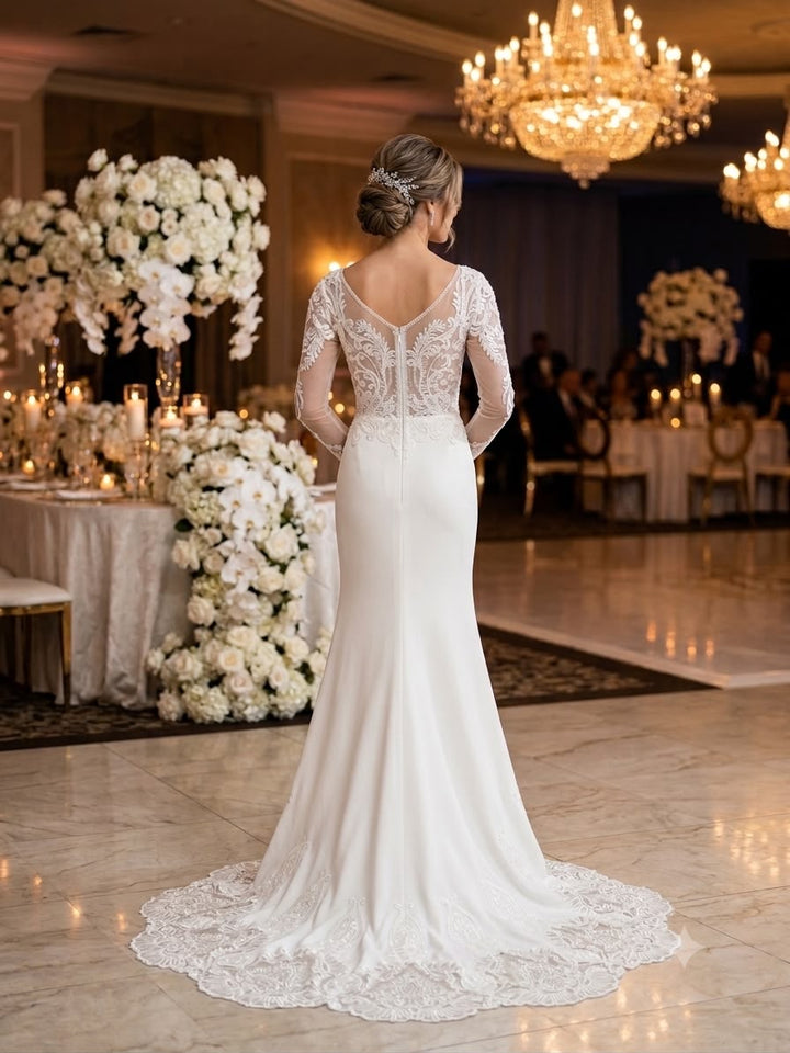 Elara Lace Mermaid Wedding Dress TL-0185