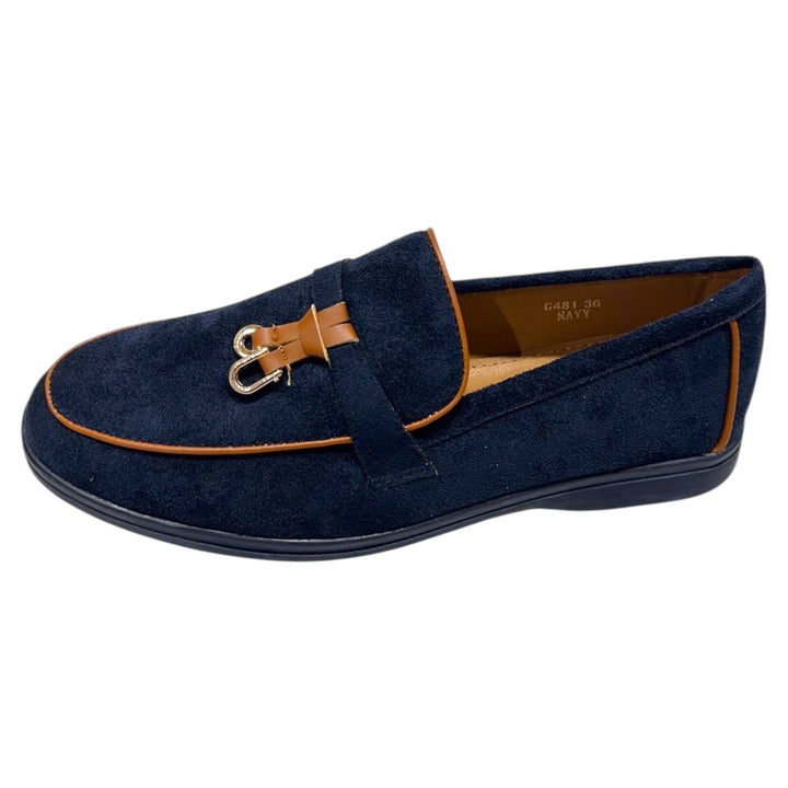 Suède Loafer met Gespdetail – Elegant Comfort G481