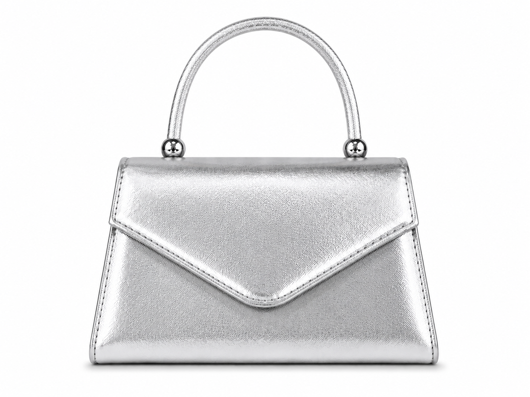 Elegance Metallic Top Handle Bag 1404