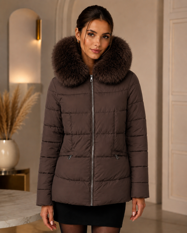 Elena Puffer Jas met Afneembare Bontkraag
OB268012