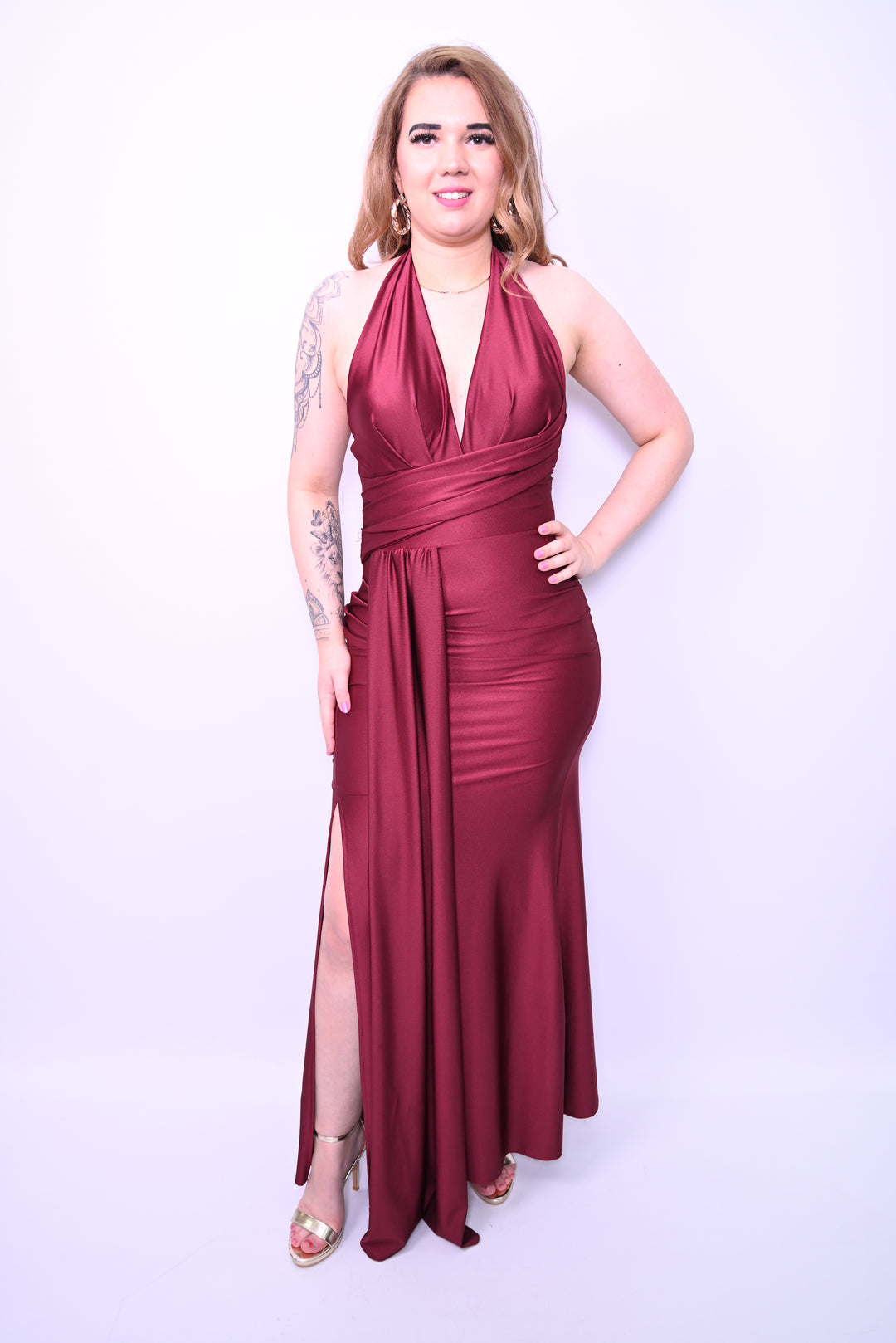 avondjurk met split Middernachtglans 31381