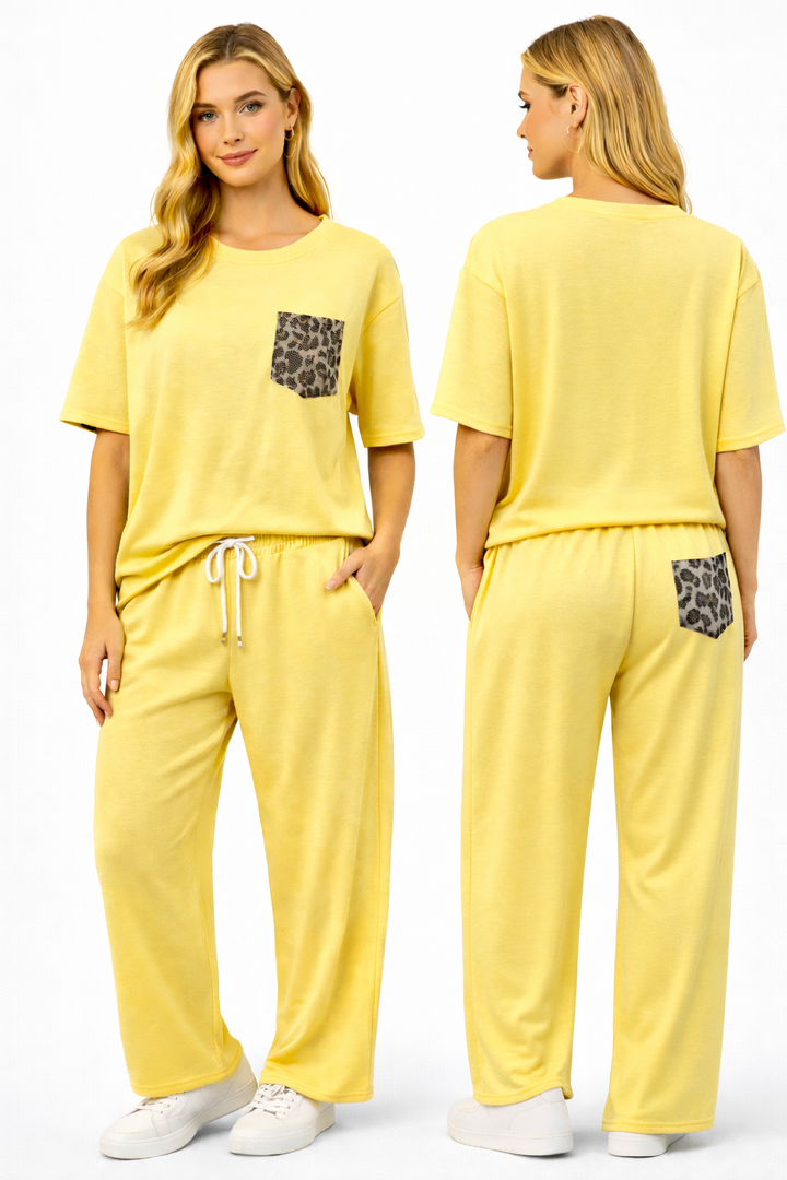 Leopard Pocket Lounge Set – Wide Leg Edition 2372