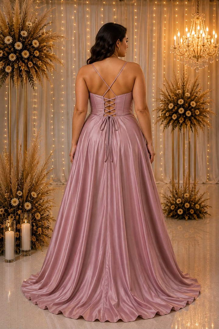 Elara Satin Corset Gown – Curve Collection 9451