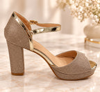 Glamour Sparkle Platform Pumps – Gold & Silver BLXW7312